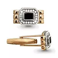 Запонки, золото, артикул LV970118Чк