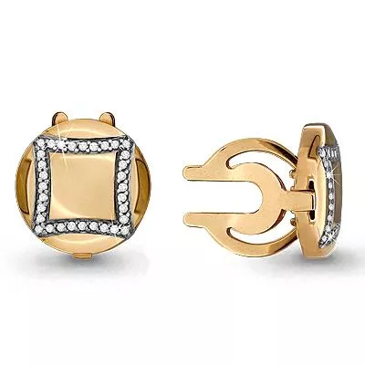 Запонки, артикул LV72810А, золото