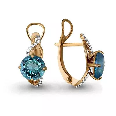 Серьги, артикул LV4441805А, золото