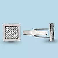 Запонки, серебро, артикул LV72519А