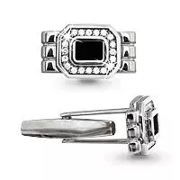 Запонки, артикул LV72511Ч, серебро