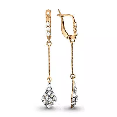 Серьги, артикул LV44098А, золото