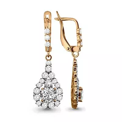 Серьги, артикул LV44097А, золото