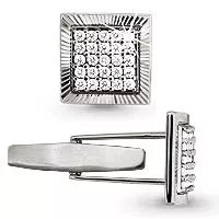 Запонки, серебро, артикул LV72508А