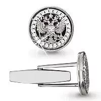 Запонки, артикул LV72501А, серебро