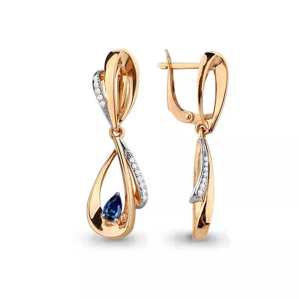 Серьги, золото, артикул LV43886Б