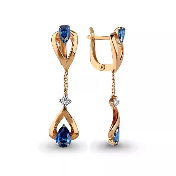 Серьги, артикул LV43876Н, золото