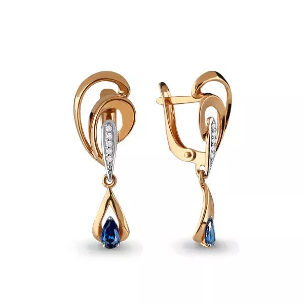 Серьги, артикул LV43875Б, золото