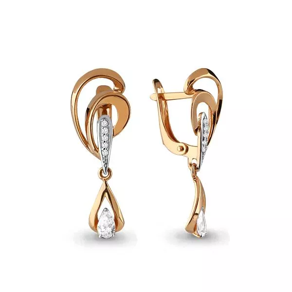 Серьги, золото, артикул LV43875А