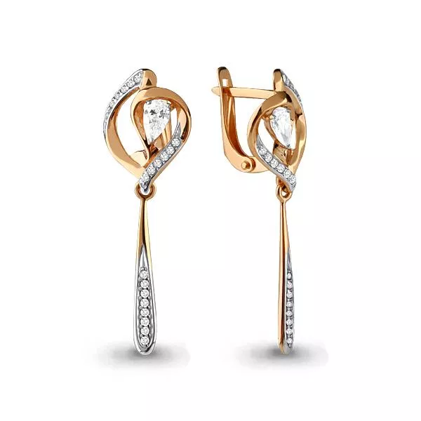 Серьги, артикул LV43874А, золото