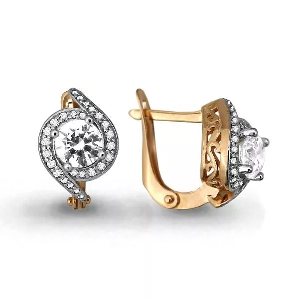 Серьги, артикул LV43745А, золото