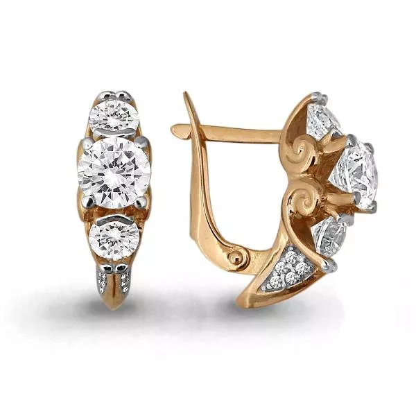 Серьги, артикул LV43734А, золото