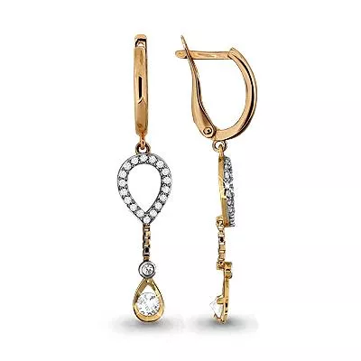 Серьги, золото, артикул LV43161А