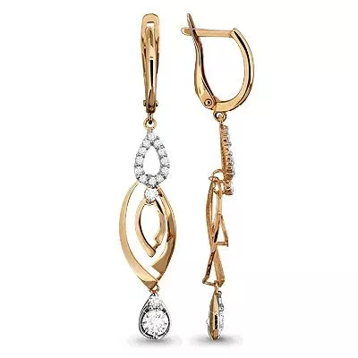 Серьги, артикул LV43115А, золото