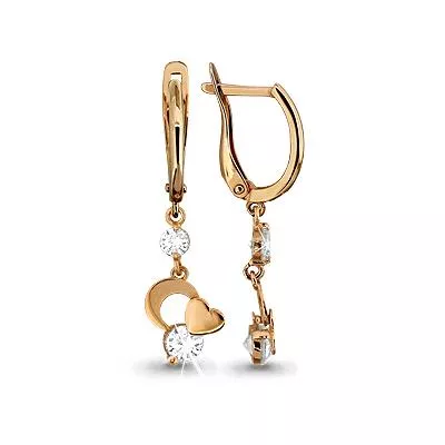 Серьги, золото, артикул LV43056