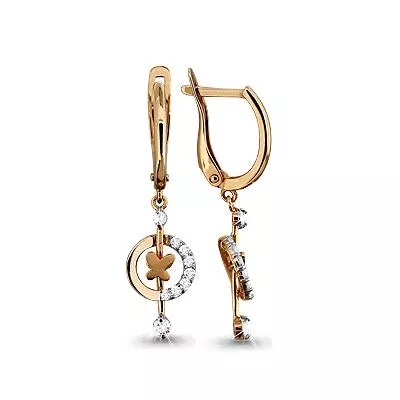 Серьги, золото, артикул LV43043А