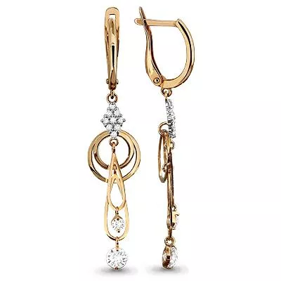 Серьги, артикул LV43025А, золото