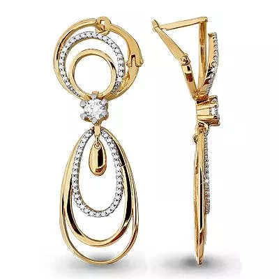 Серьги, золото, артикул LV42747А