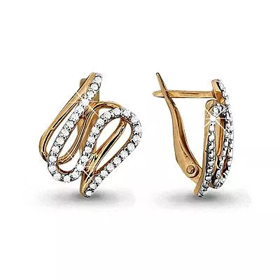 Серьги, артикул LV42585А, золото