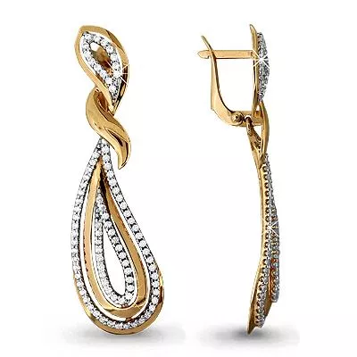 Серьги, артикул LV42500А, золото