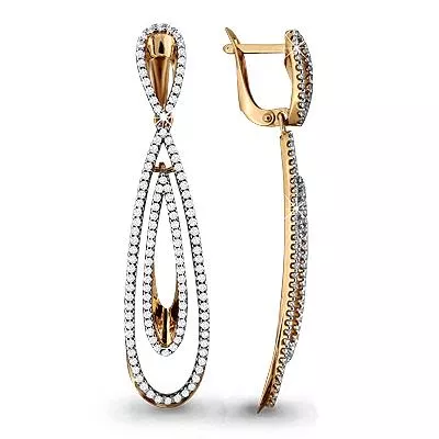 Серьги, артикул LV42490А, золото