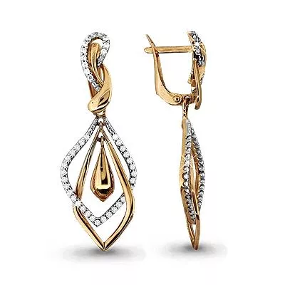 Серьги, артикул LV42488А, золото