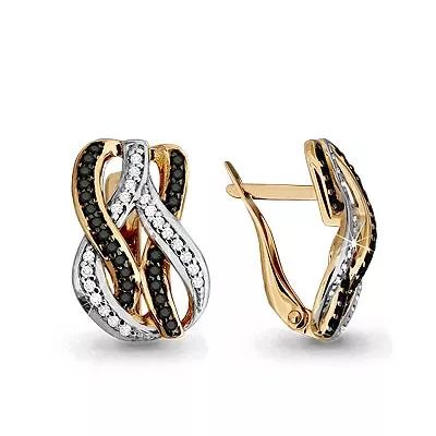 Серьги, артикул LV42486Ч, золото