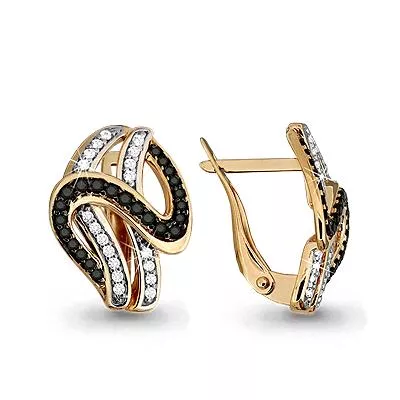 Серьги, артикул LV42485Ч, золото