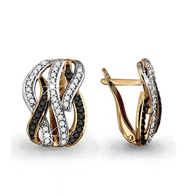 Серьги, артикул LV42483Ч, золото