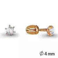 Серьги, золото, артикул LV41688