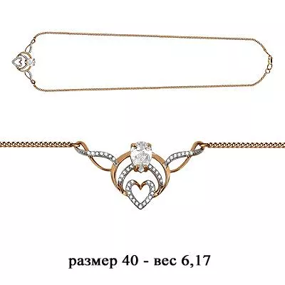 Колье, золото, артикул LV71461А