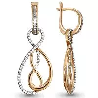 Серьги, артикул LV41649А, золото