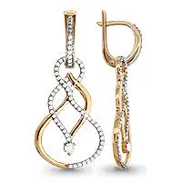 Серьги, золото, артикул LV41648А