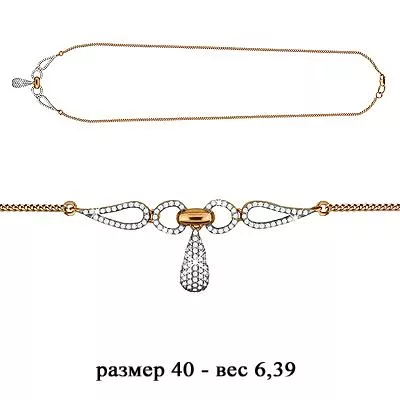 Колье, артикул LV71456А, золото