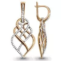 Серьги, золото, артикул LV41645А