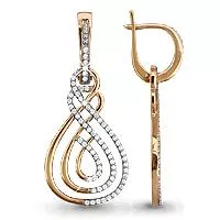 Серьги, артикул LV41644А, золото