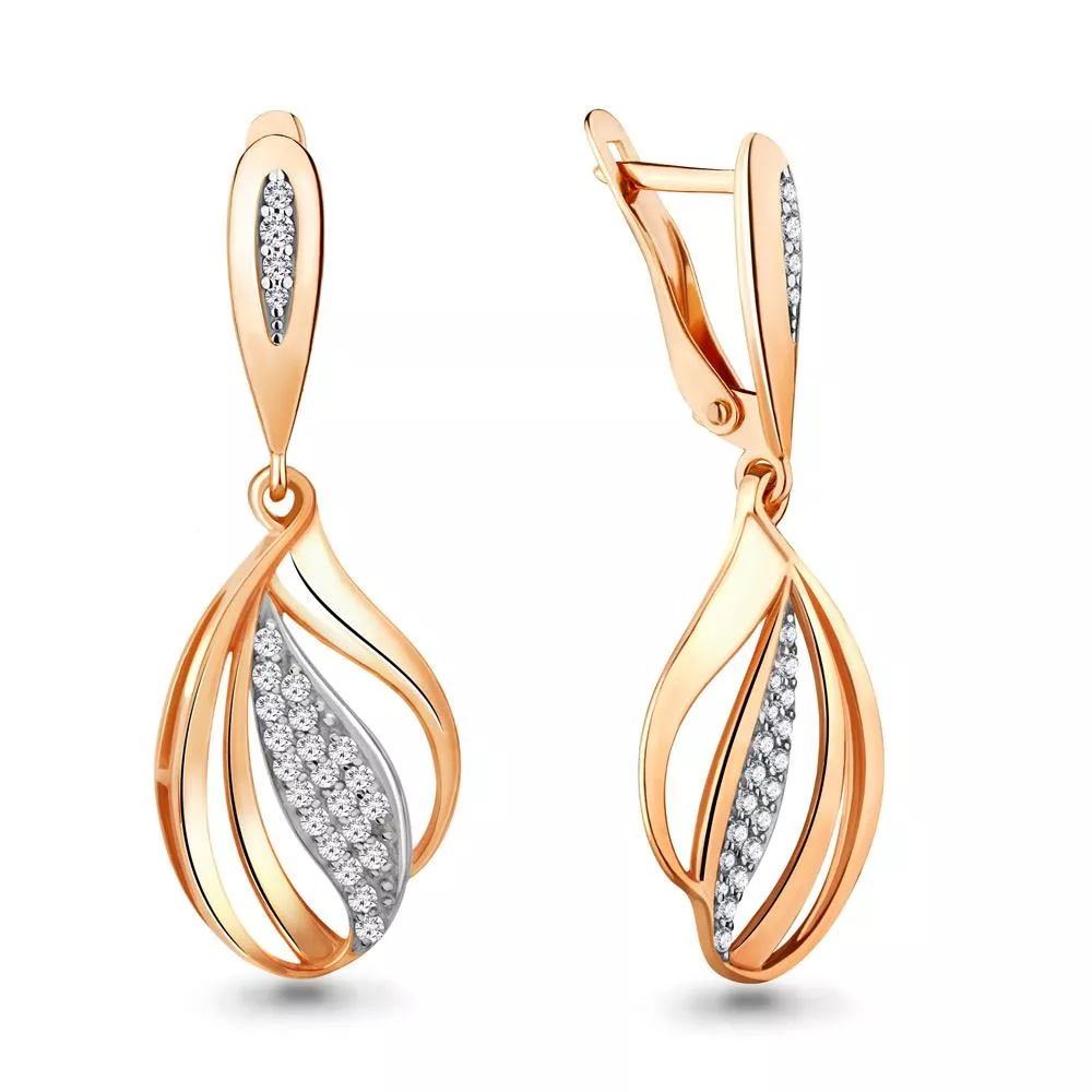 Серьги, артикул LV41635А, золото