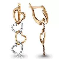 Серьги, золото, артикул LV41565А