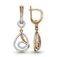 Серьги, артикул LV41519А, золото