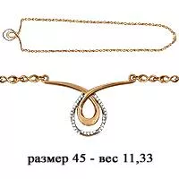 Колье, артикул LV71449А, золото