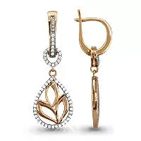 Серьги, золото, артикул LV41514А