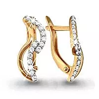 Серьги, артикул LV41298А, золото