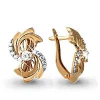 Серьги, артикул LV41187А, золото