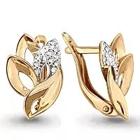 Серьги, золото, артикул LV41180А