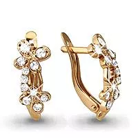 Серьги, артикул LV41157А, золото