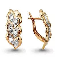 Серьги, золото, артикул LV41086А