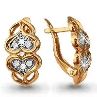 Серьги, золото, артикул LV41069А