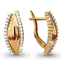 Серьги, артикул LV41065А, золото