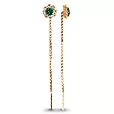 Серьги, золото, артикул LV41024Г