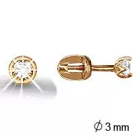 Серьги, артикул LV40815, золото